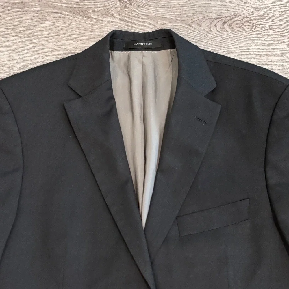 Hugo Boss Blazer Mens 38S Black Super 100 Virgin Wool Pasolini Movie Sport Coat